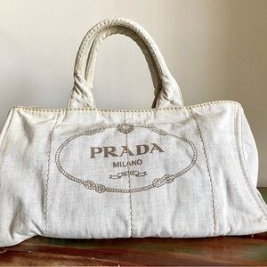 Prada Cotton Canvas Handbag